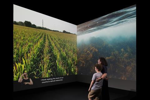 2_Visitor looking at a video in Future of Food at the Science Museum (c) Science Museum Group 1
